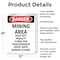 Signmission Portrait Mining Area Keep Out Danger Sign, Aluminum, 12in W x 18in L, 2PK OS-2PACK-DS-A-1218-V-1888 - alternate 3